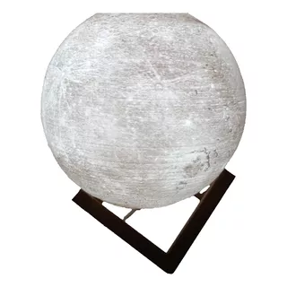 Lámpara Luna 20cm Velador Iluminación Led 3d