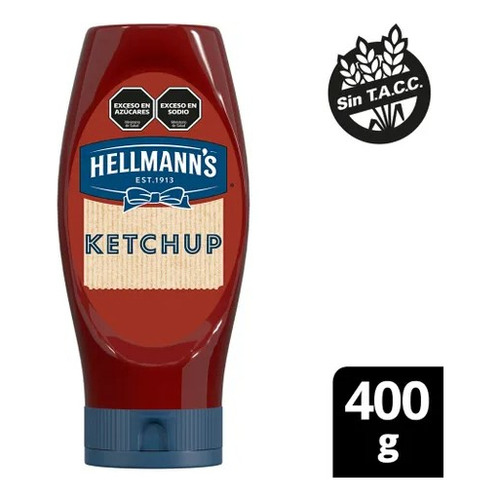 Ketchup Hellmann's Aderezo Salsa Libre De Gluten & Vegano