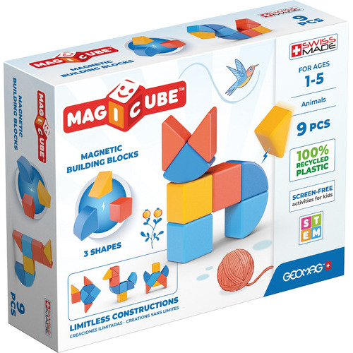 Cubos Triangulos Bloques Magneticos Magicube 9 Pcs Construye