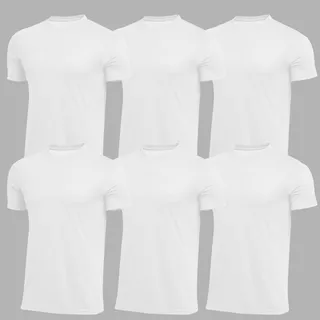 Kit 6 Camiseta Masculina Basica Dry Fit Anti Odor Termina Uv