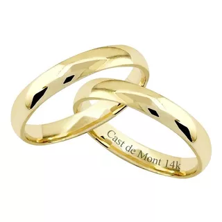 Argollas De Matrimonio 3mm Confort Par ! Anillos Boda 14k