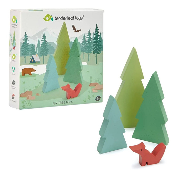 Puntas De Pinos Arboles Infantil Tender Leaf De Madera Niños