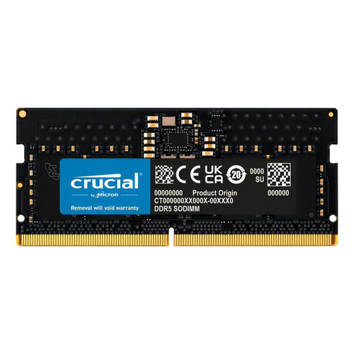 Memoria RAM gamer color negro 8GB 1 Crucial CT8G48C40S5 DDR5 4800Mhz