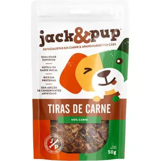 Petisco Snack Jack E Pup Tiras De Carne Para Cães 50g