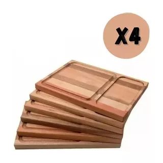 Platos Madera Asado Tablas Con Division Regalo