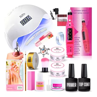 Kit Unhas Gel Completo Kit Unha De Gel Fibra Alongamento