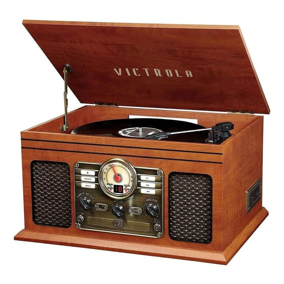 Tornamesa Victrola Tocadiscos Nostalgico Tipo Caja Bluetooth