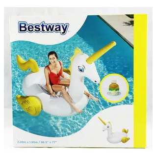 Inflable Unicornio Pileta Posa Vaso Bestway 41107 220x195 Cm