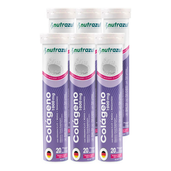 Colágeno Hidrolizado 1000 Mg Nutrazul Tab Eferves (pack 6 U)