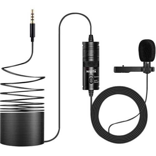 Micrófono Corbatero Nisuta Nsmic260c Cable 3,5mm 6mts Clip *