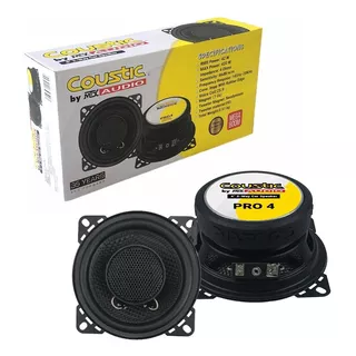 Bocinas 4 Pulgadas Coustic Pro4 2 Vias 400 Watts Max Color Negro