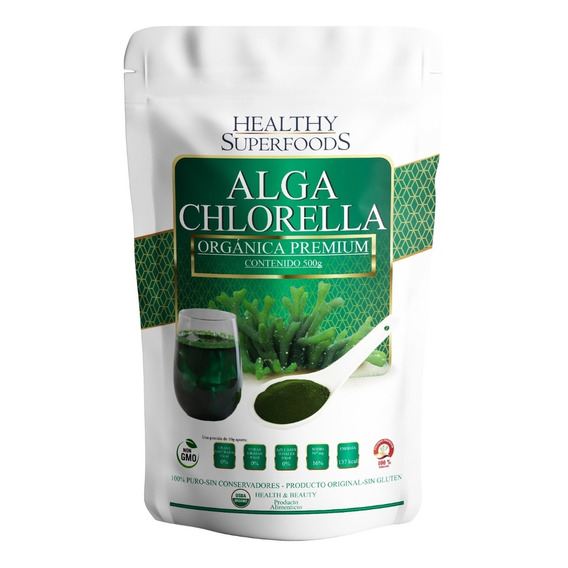 Alga Chlorella Organica Premium 500g Envio Gratis 