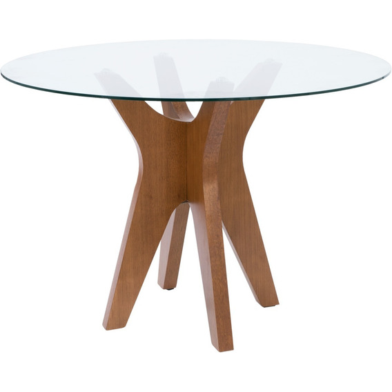 Mesa De Comedor Onix - Madera Y Vidrio