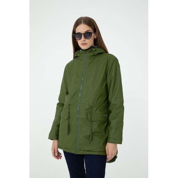 Trench Engomado Con Capucha Mujer Portsaid