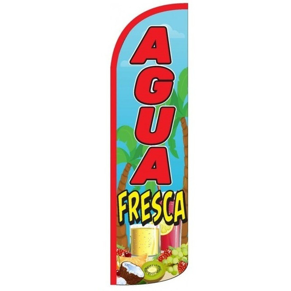 Bandera Publicitaria Agua Fresca Aguas Frescas Frutas Fruta