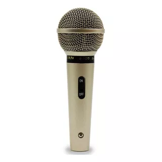Microfone Le Son Sm 58 P-4 Dinâmico Cardioide Cor Champanhe