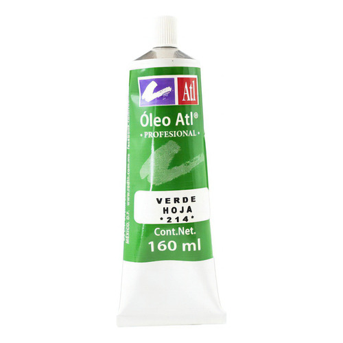 Oleo Atl T-40 160ml Arte Pintura A Escoger Color Verde Hoja No. 214 1pz