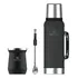 Combo Stanley Clásico, Termo Classic 940ml + Mate Acero Inox. 230ml + Bombilla - Negro Mate