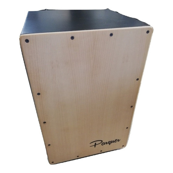 Cajon Flamenco Parquer Con Bordona Tapa De Madera Veteada