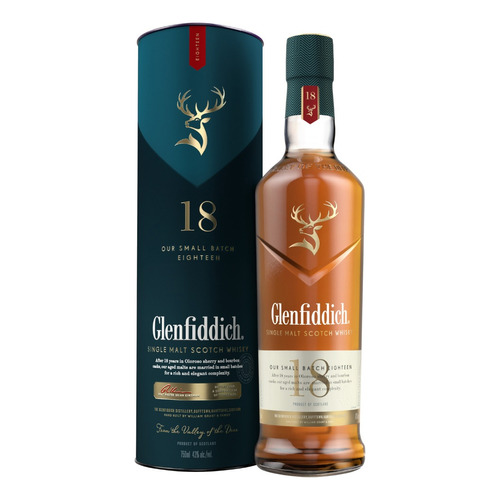 Whisky Glenfiddich 18 Años Single Malt 750 Ml. Con Estuche