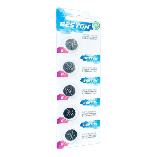 Pila Beston Cr1620 3v Pack X5 Bateria Litio Cr-1620