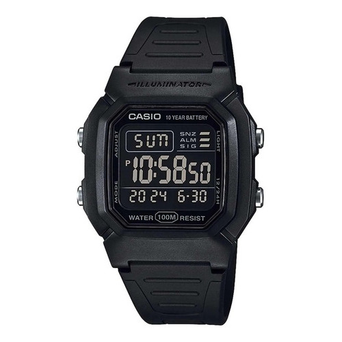 Reloj De Cuarzo Casio Para Hombre Correa De Resina Negro 17