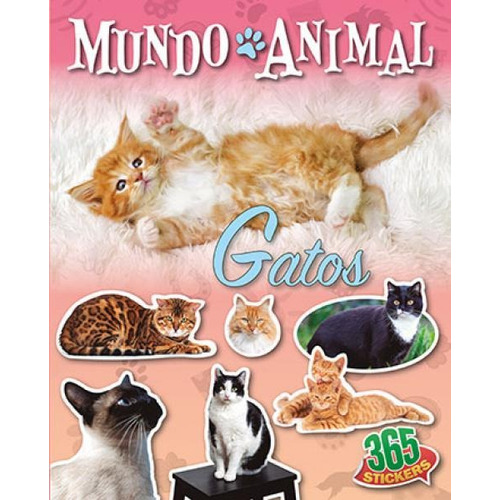 Libro Con Stickers Mundo Animal - Gatos - Latinbooks