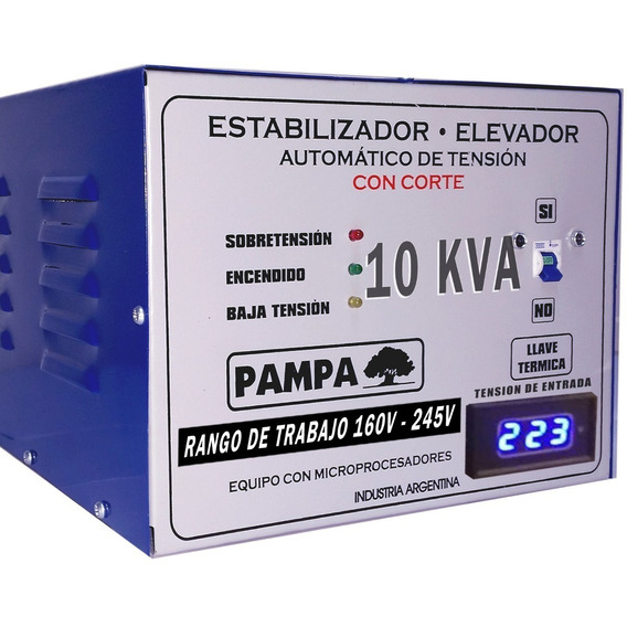 Pampa Herramientas 10KVA 10000VA - Azul/Blanco - 220V - 220V