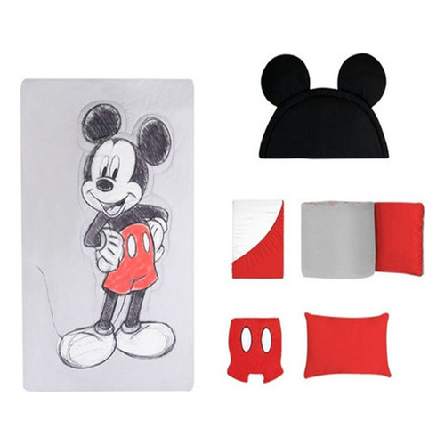 Set De Edredón Para Bebé 6 Piezas Talla Cama Cuna Corra Classic Mickey