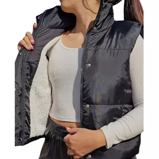 Chaleco Mujer Puffer Forrado Con Corderito Excelente Calidad