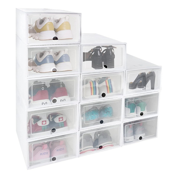 7 Cajones Caja De Zapatos De Plástico Apilable Organizer Box