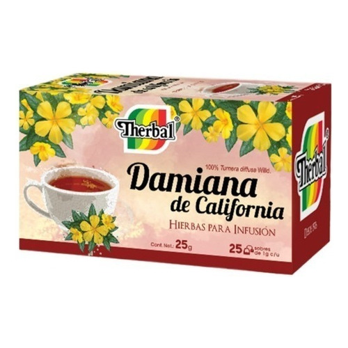 Té Damiana De California 25 Sobres Therbal 25g