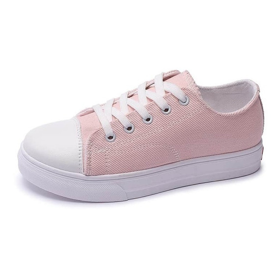 Zapatillas Rosa Lineas Y Blanco Shein