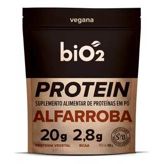 Proteína Em Pó Com Alfarroba Vegana E Sem Lactose Bio2 908g Sabor Alfarroba