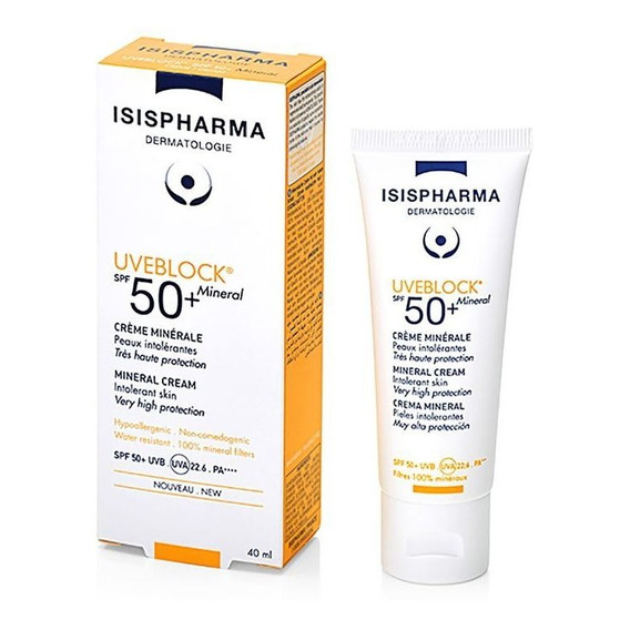 Uveblock Spf 50+ Mineral Cream - Isis Pharma 40 Ml