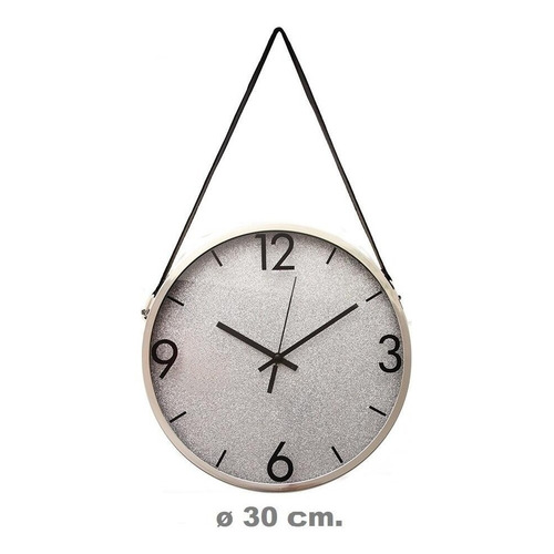 Reloj De Pared Vgo RL27013 Plateado Analogico Decorativo Color del fondo Blanco
