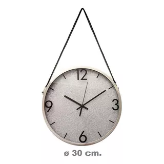 Reloj De Pared Vgo Plateado Analogico Decorativo Color Del Fondo Blanco