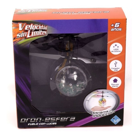 El Duende Azul Dron Esfera Luces Led Carga Usb Jeg 6204