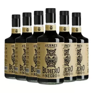 Fernet Buhero Negro Aperitivo Pack X6 Unidades