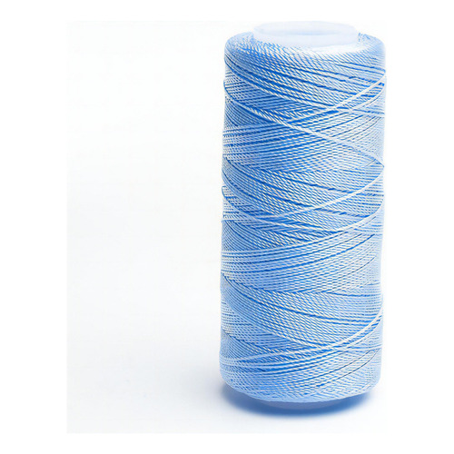 Caja 6 Pzs Hilo Crochet Nylon Sedificado Selanusa Color Azul Claro