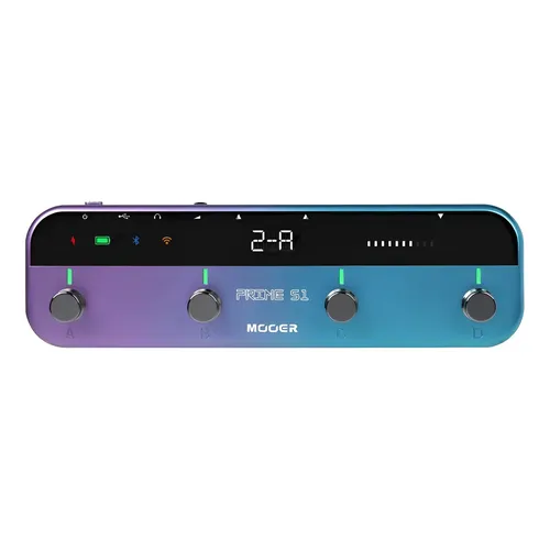 Pedaleira Mooer Prime S1 Multiefeitos Portátil Guitarra com
