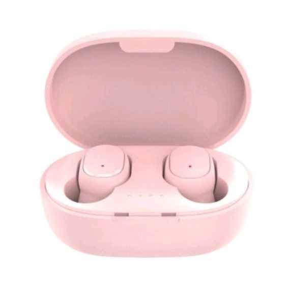 Auriculares estéreo Mini Airdots A6s Tws Wireless 5.0 en color rosa