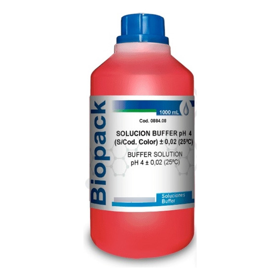 Solucion Buffer Ph 4 Env X 1 Litro Biopack