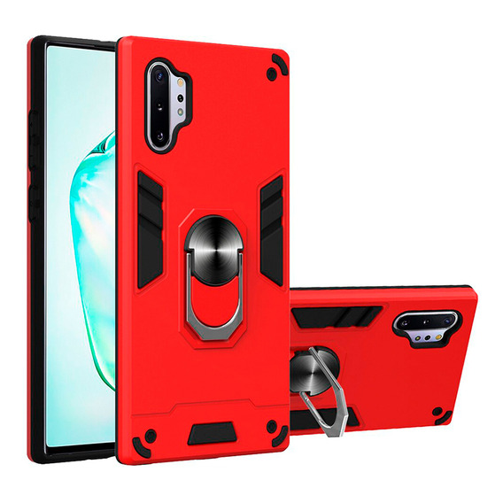 Funda Case Para Huawei P30 Lite Con Anillo Metálico Rojo