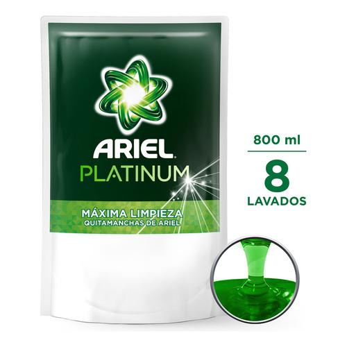 Jabón Líquido para Ropa Ariel Platinum 800ml