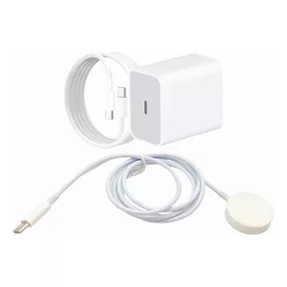 Kit Cargador Inalámbrico Cable C Cubo 20w Para Apple Watch