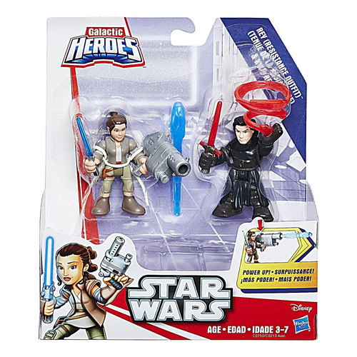 Star Wars Rey & Kylo Ren Plaskool Galactic Heroes