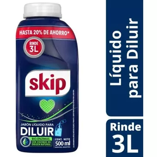 Botella Jabón Líquido Ropa Skip Evolution Para Diluir Matic