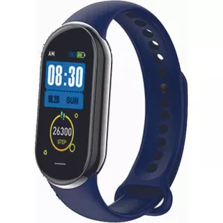 Reloj Inteligente M8 Deportes Fitness Presion Arterial 2023 Color De La Caja Blanco Color De La Malla Azul