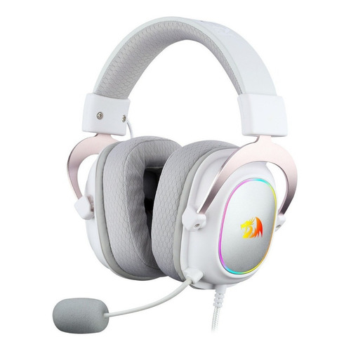 Auriculares gamer Redragon Gamer Zeus X H510-RGB blanco con luz  rgb LED